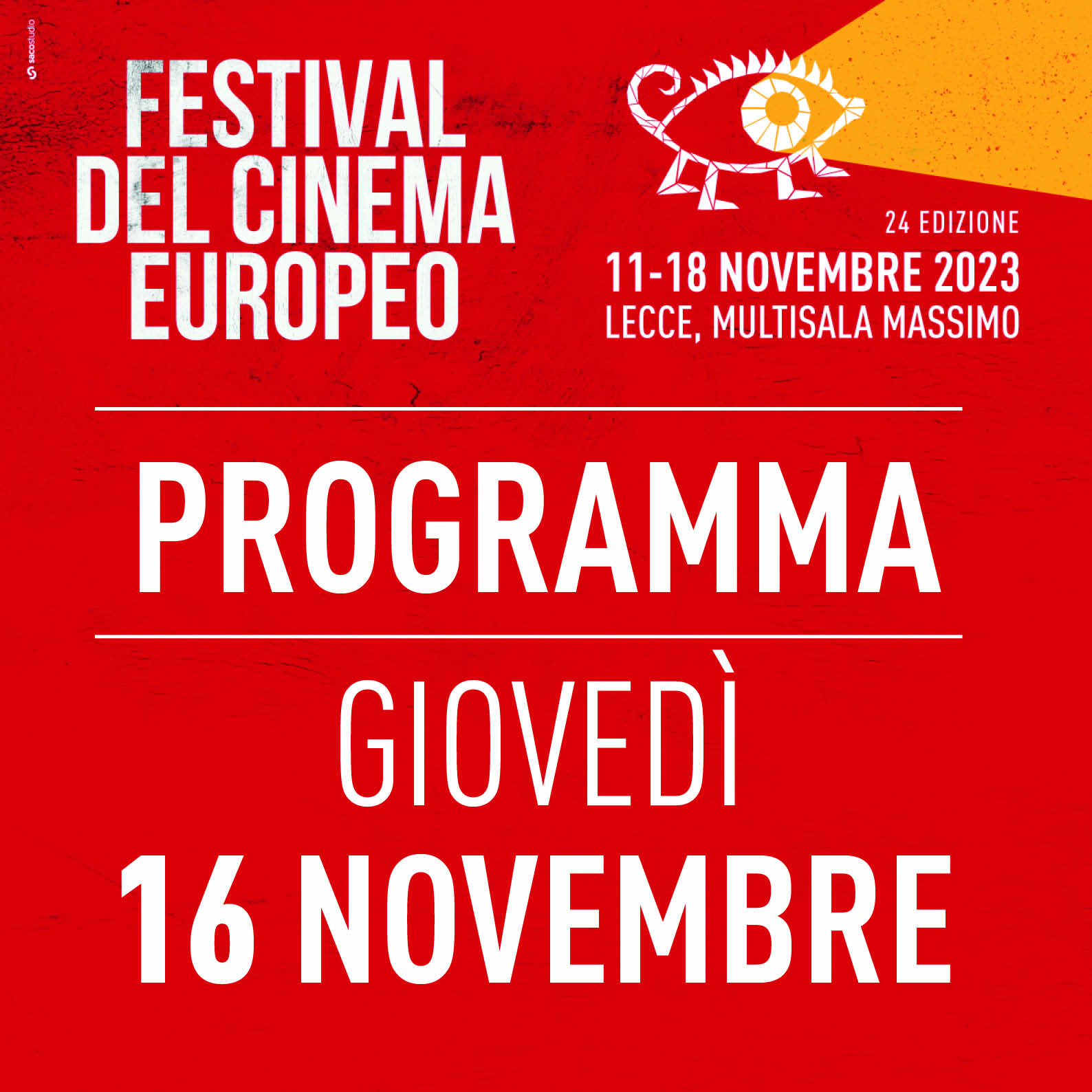 DAY 6 - programma 16 NOVEMBRE - Festival del Cinema Europeo